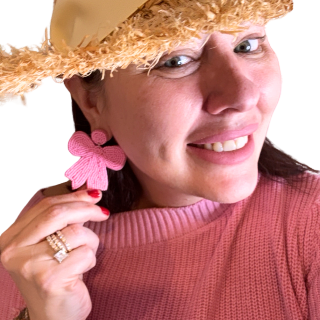 Pink Bowknot Earrings