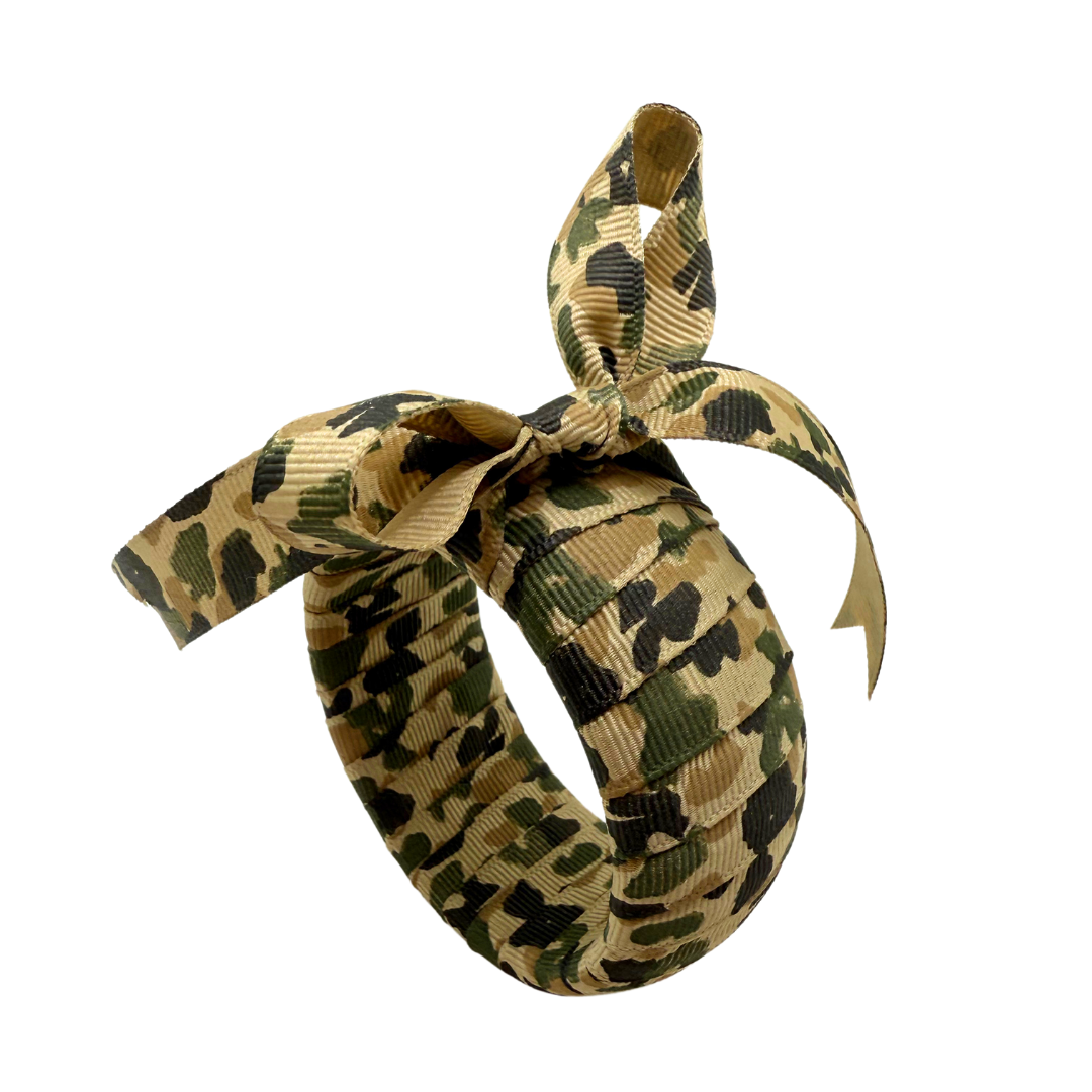 Camo Ribbon Bangle Bracelet