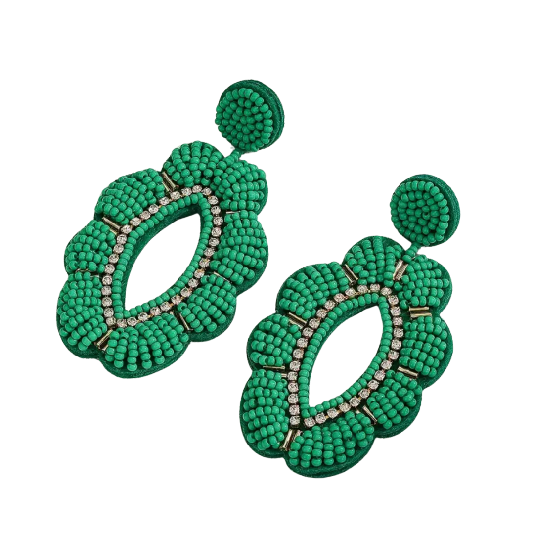 Bohemian Style Green Lace Earring