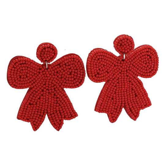 Red Bowknot Earrings