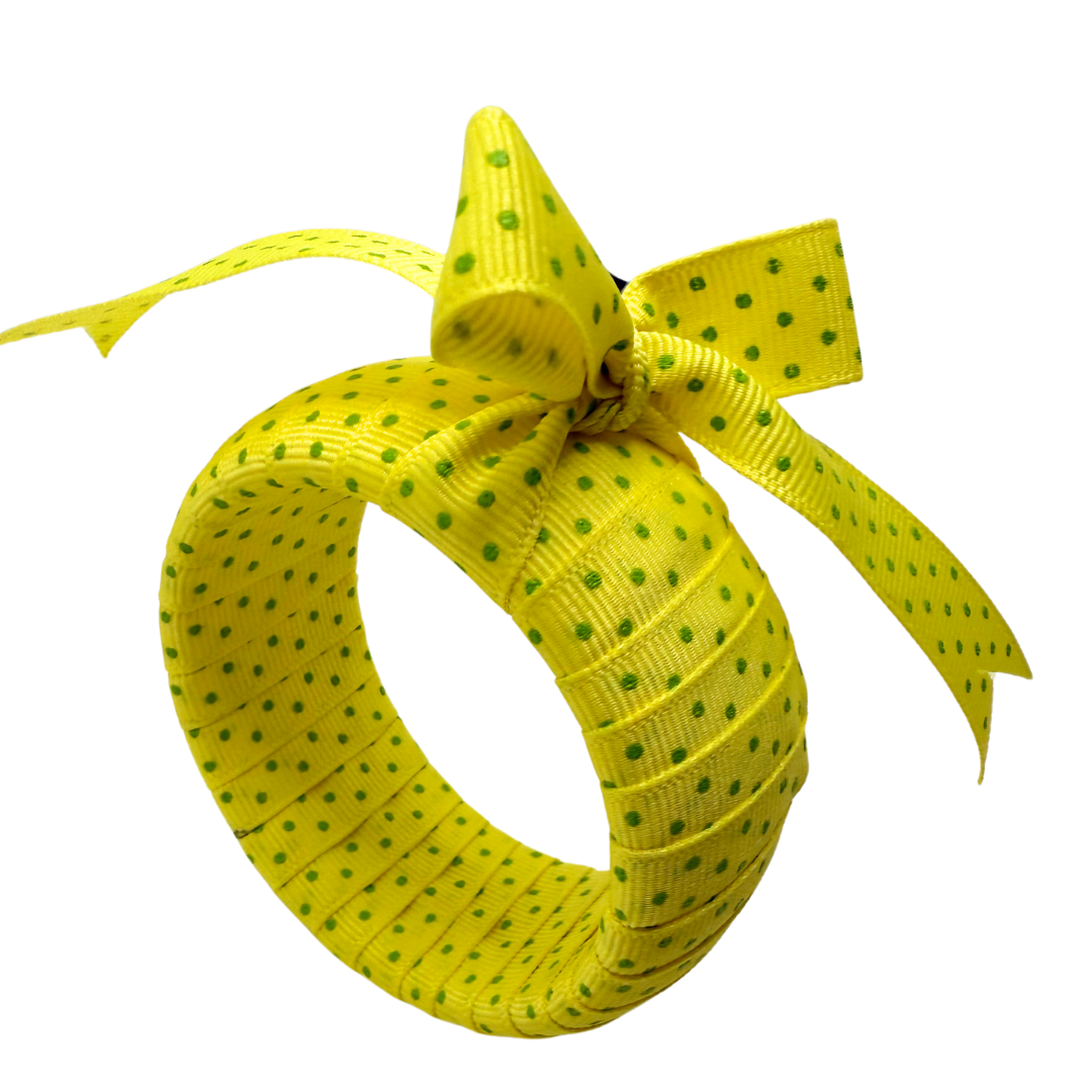 Yellow & Green Ribbon Bracelet