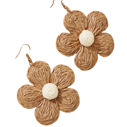 Braided Flower Earrings